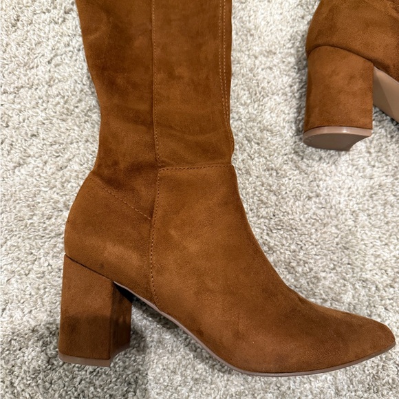 Steve Madden 2.75” Shaya Cognac Over the Knee Boots - Picture 3 of 8